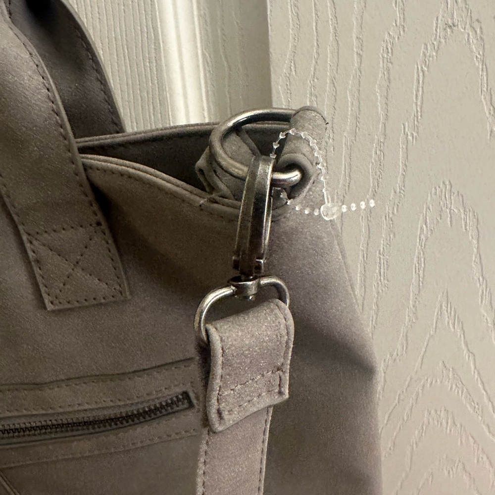 🆕 Grey Everyday Tote Bag with Shoulder Straps NWOT - Picture 6 of 12